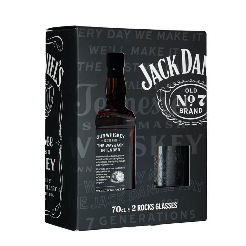 Whisky Jack Daniel's 0,7L + 2 čaše